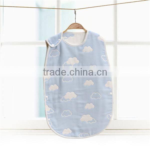 2017 shuoyang 100% cotton Six-layer gauze sleeping bag Pure cotton bag newborn baby anti kick quilt