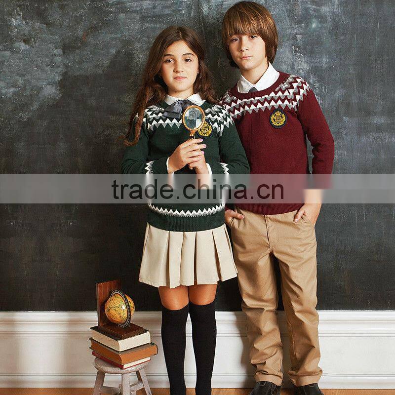 Middle School Uniform,Stripe Sweater With Skirt, HOT!