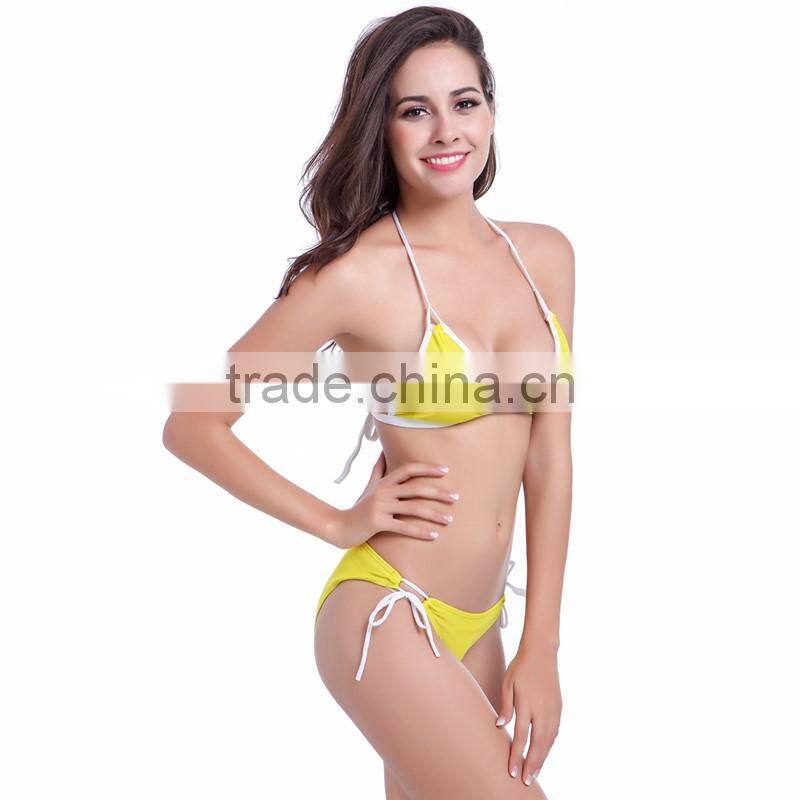 Many Colors Available Extreme Micro Mini Girl Yellow Bikini Swimwear Swim Suit