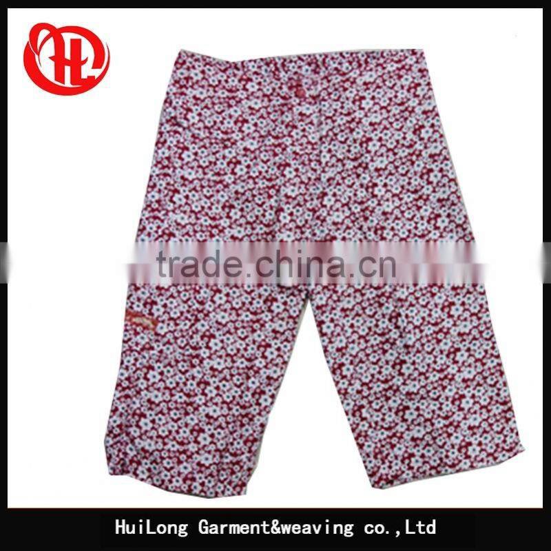 wholesale factory lady short pants printed floral stock women cheap shorts
