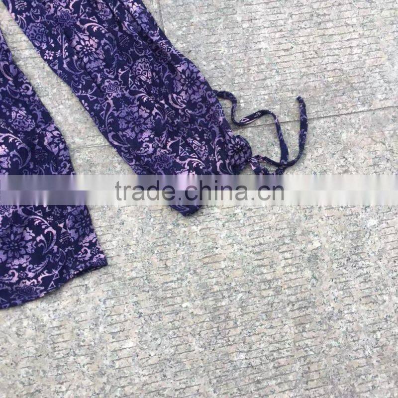 women leftover stock fashion long sleeve boat neck full print t -shirt