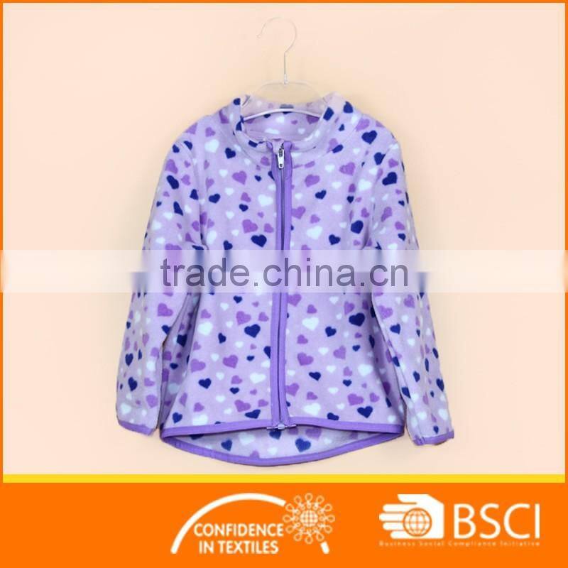 Winter Down Full Printed Polar fleece Girls coat
