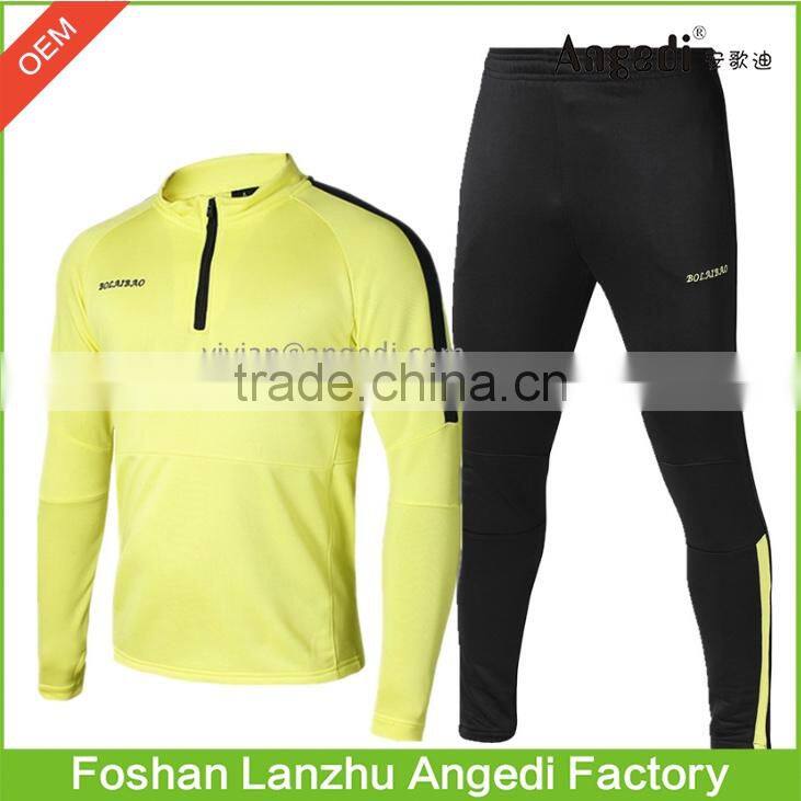 Mens soccer uniform set Adult sportswear suit quick dry football club winter long training uniform