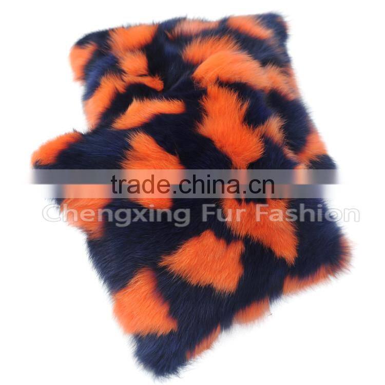 CX-D-33E Real Fox Fur Decorative Throw Pillow Case Plain Cushion Pillow Cover