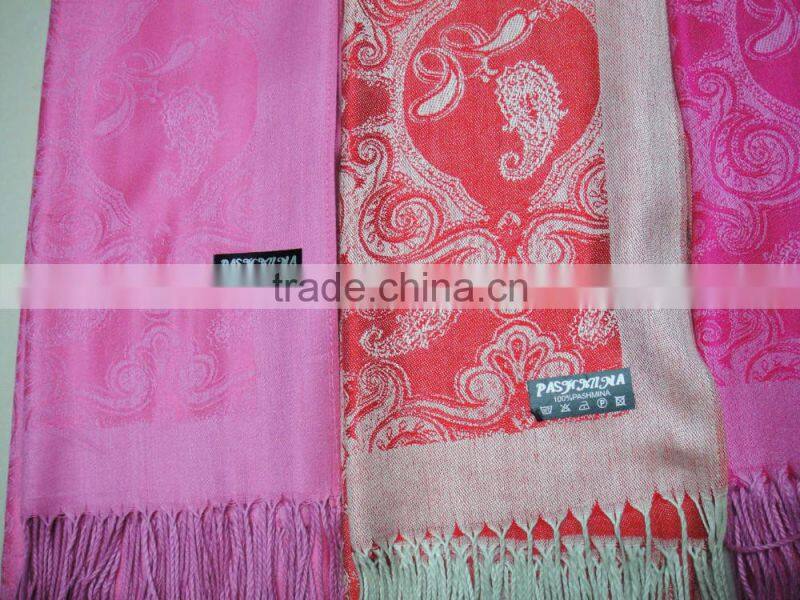 New hot popular ladies jacquard paisley floral viscose scarf for dubai