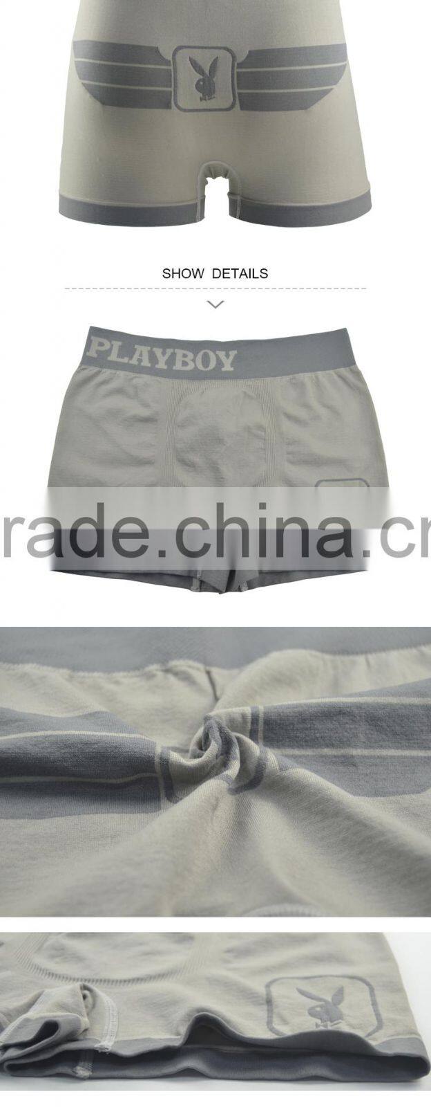 Hsz-SMB0011 Custom Your Own Brand Seamless Sexy Men Underwear High Quality Thermal Underwear Polyester Boxer Briefs Wholesale