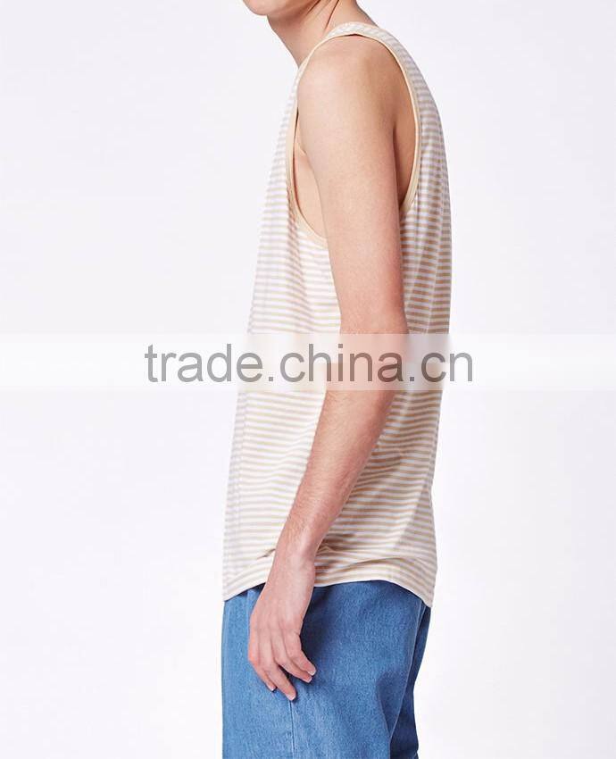 Exqusitely Yarn-dyed Stripped tank top