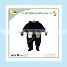 Hot selling soft cotton comfortable plain blue newborn baby clothes bodysuit wholesale