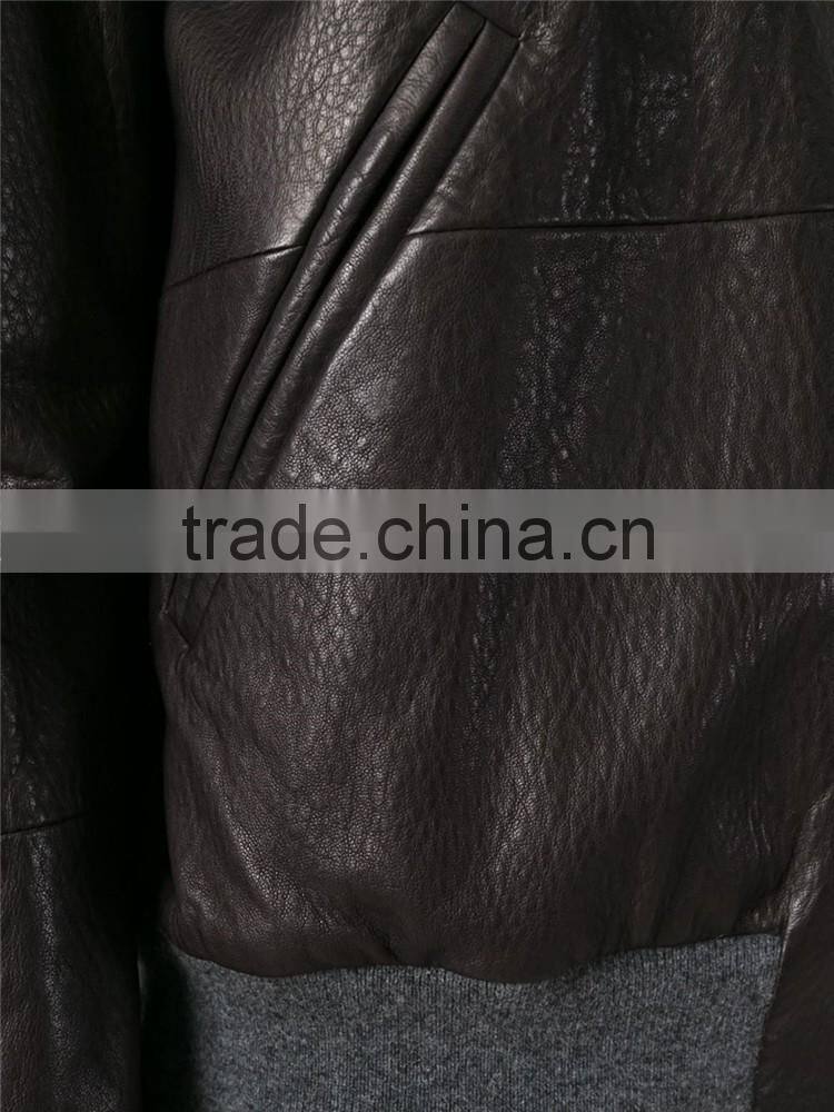 Shandao High Quality Plain Dyed Women 100% Polyester Synthetic Leather plus size coats