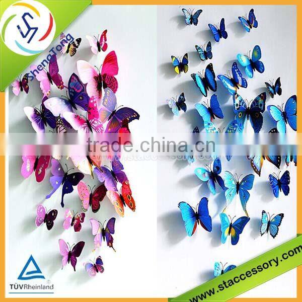 new product wholesale 3d butterfly wall stickers room decor 3d wall stickers