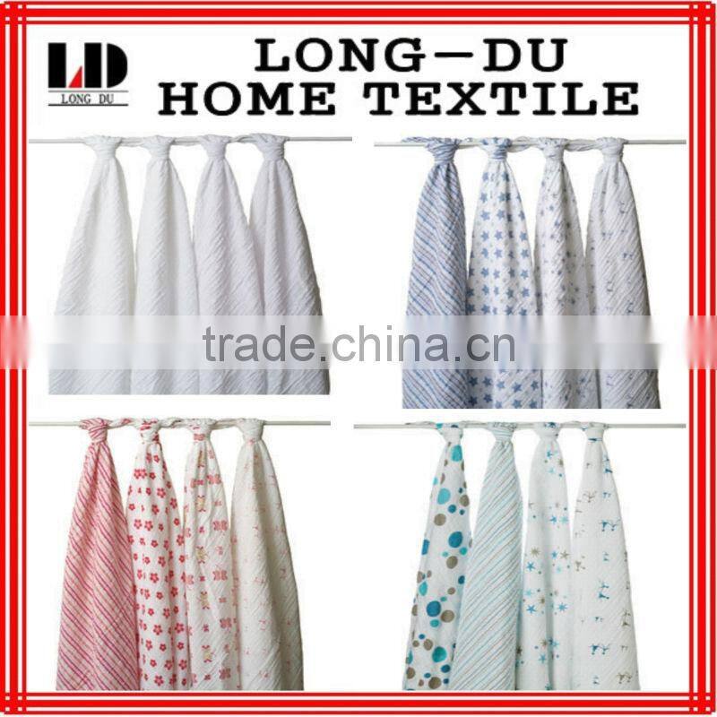 cotton printed muslin baby Throw