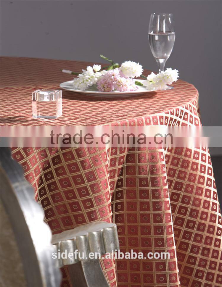Popular Factory Price Round Damask Wedding Table Cloth