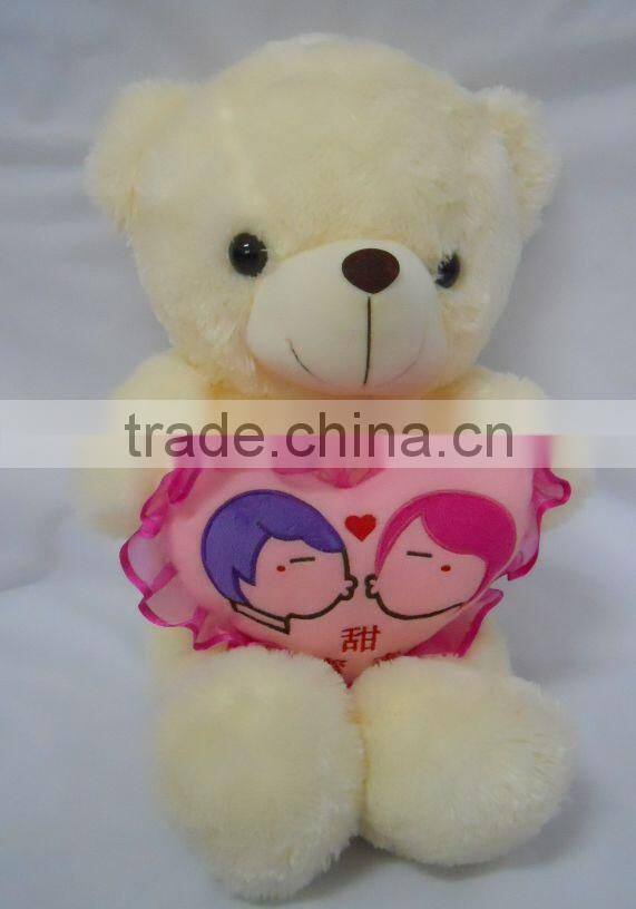 20cm sitting soft plush animal toy teddy bear with bow