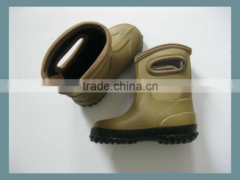 5mm high quality Neoprene kids warm funky cheap boot rain boots