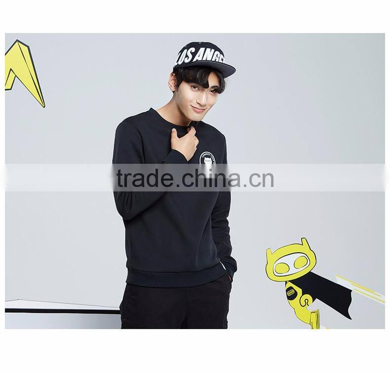 2017 New Winter Mens Oversized Cotton Fleece Printed Pullover Sweatshirts For Men