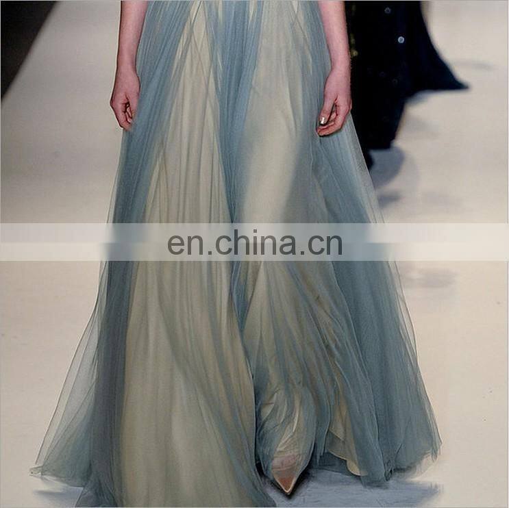 Wholesale Luxury Sequin Blue Half Sleeve Wedding Annual Party Evening Dress