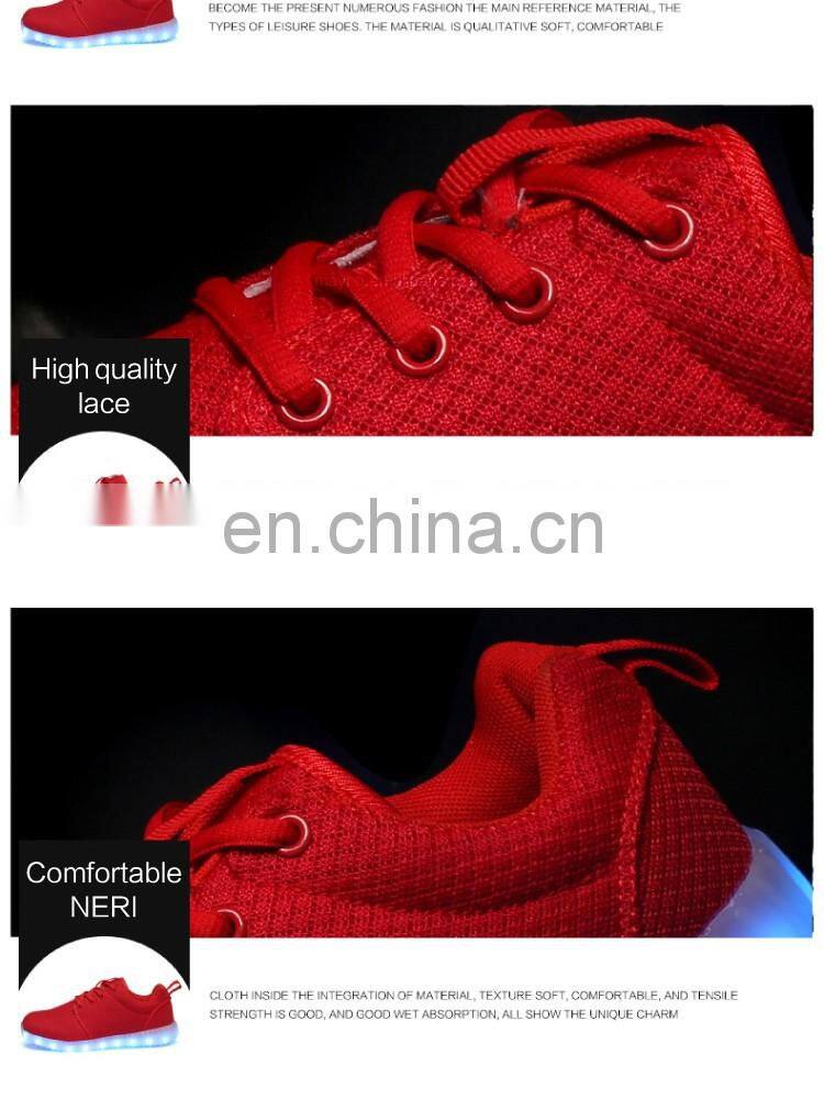 Hot new USB Charge Light up Luminous Mesh shoes Summer Men Women Sportswear Casual shoes LED Shoes sneakers