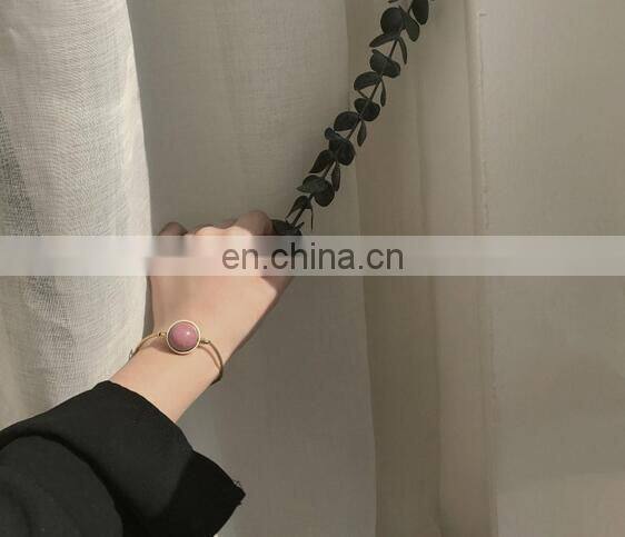 Natural Pink Stone Luck Beads Bracelet Palace Retro Fashion Bracelet