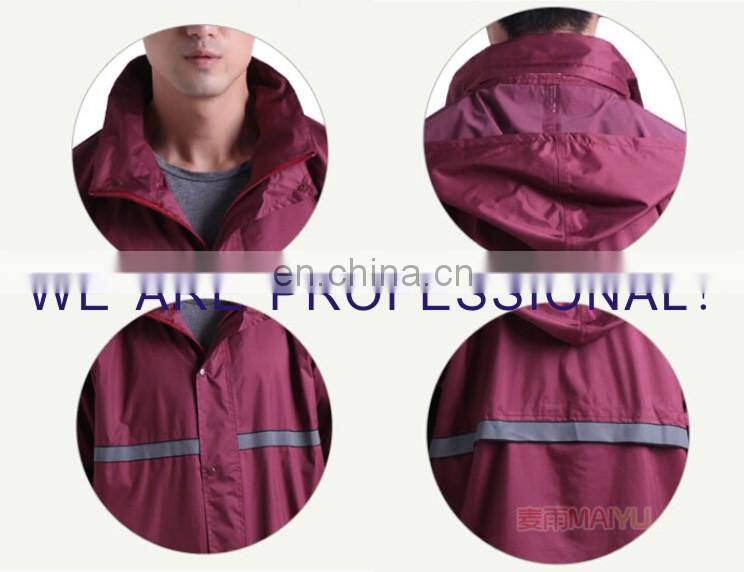 vinyl with PVC/PU coating woman rainwear