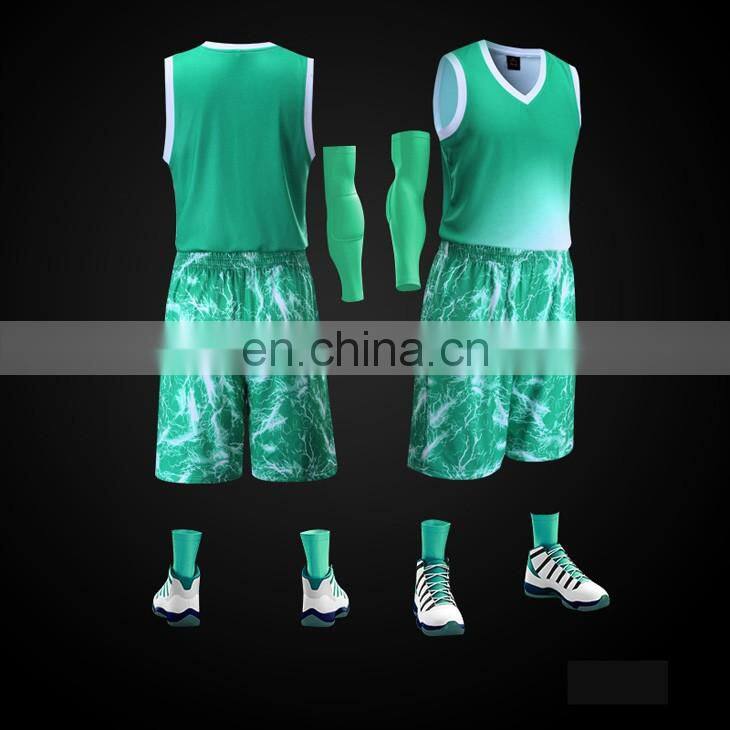 2016 Latest design men sublimation basketball jersey sets 100% polyester