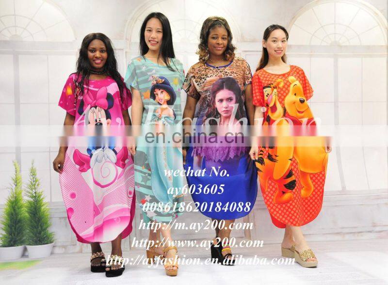 Factory Customized Women New Short Sleeve Casual One Piece Dress Chiffon Dresses