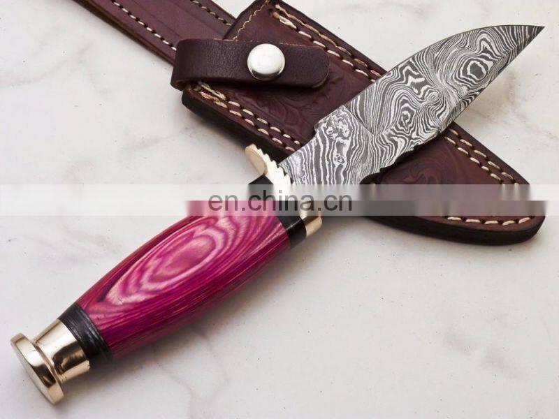Damascus knifes - CUSTOM HANDMADE HUNTING DAMASCUS KNIFE