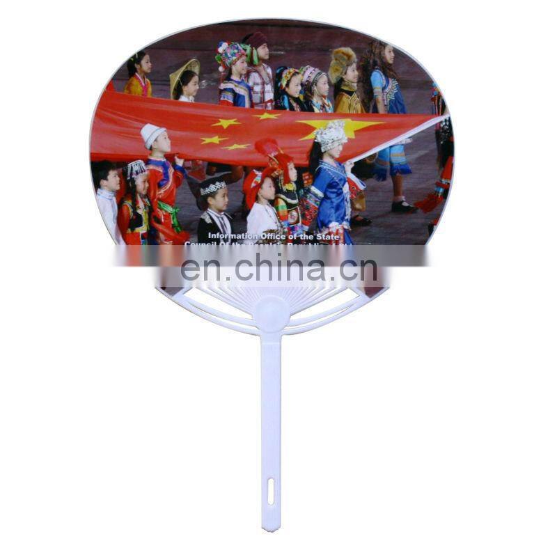 promo brand name custom made plastic gift hand fan