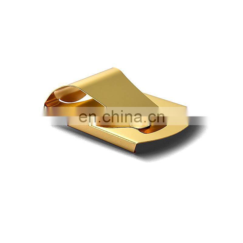 custom metal gold engraved money clip for sale