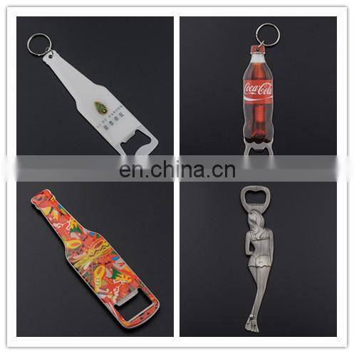 Custom Made Different Shaped Metal Beer Bottle Opener for keychain