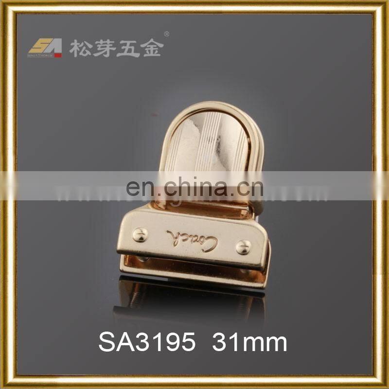 Fashion Girl Bag Lock Hardware Metal, Glossy Finished Zinc Alloy Twist Lock Hardware