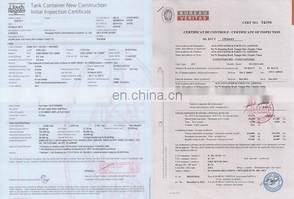 ASME Standard LR certified T11 20ft ISO Tank Container