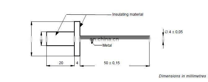 IEC61032 50mm long standard test long pin probe 12 for safety testing