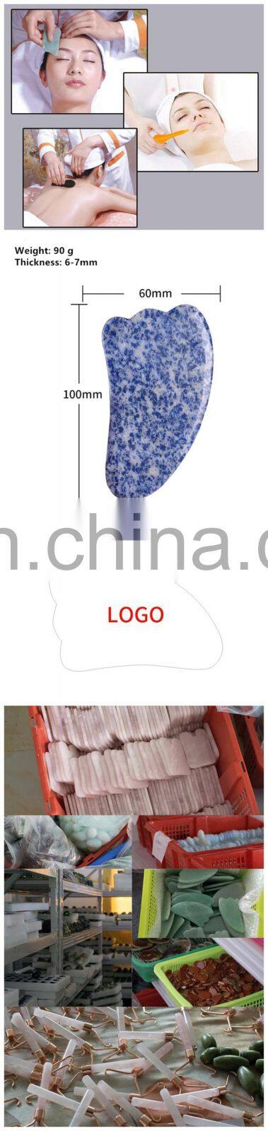 Natural guasha scraping machine jade guasha stone massage tool for body and back