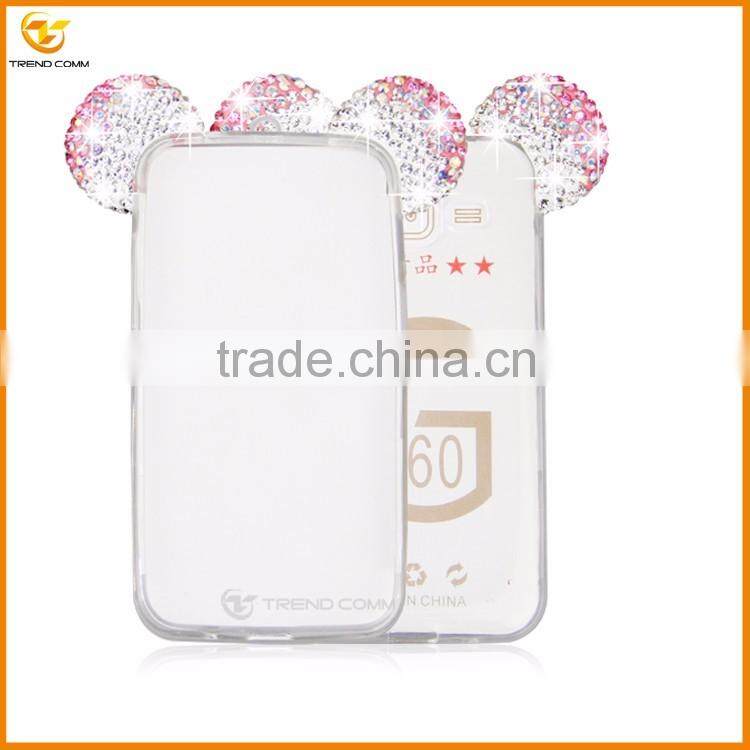 china supplier for Samsung galaxy G360 3D diamond soft clear back cover case