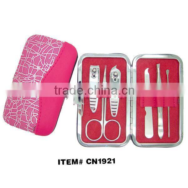 6pcs Pink color lightning popular manicure sets