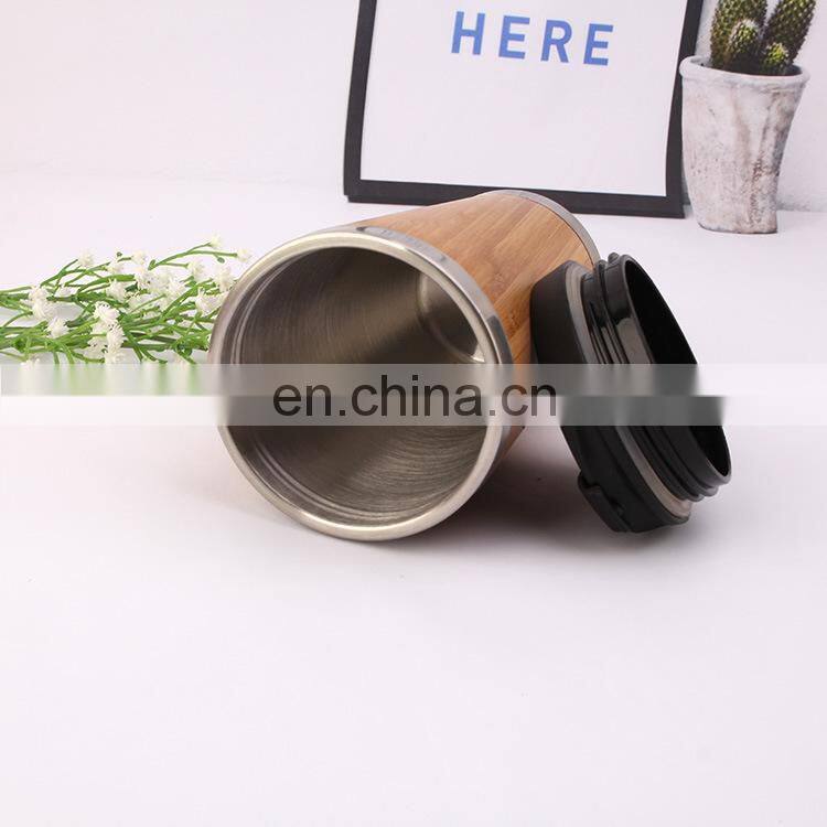 Hot Sale Insulated Bamboo Stainless Steel Wine Tumbler Cup