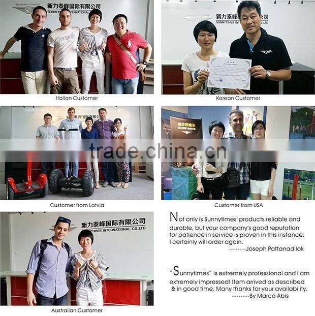 Sunnytimes 36V 72V Lithium Battery Waterproof 2 Wheels Electric Self Balance Scooter With Handle And Big wheels