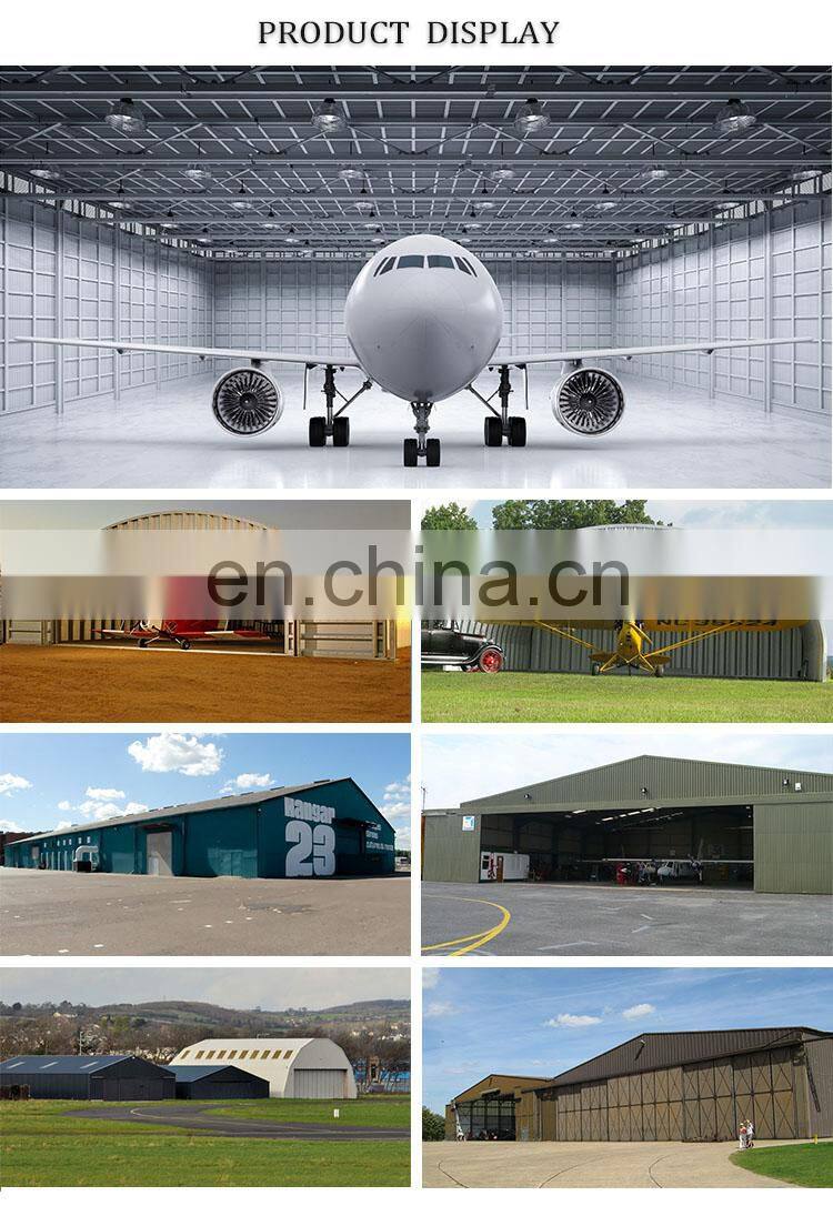 High quality pre-engineered hangar metal factory building light frame steel structure warehouse