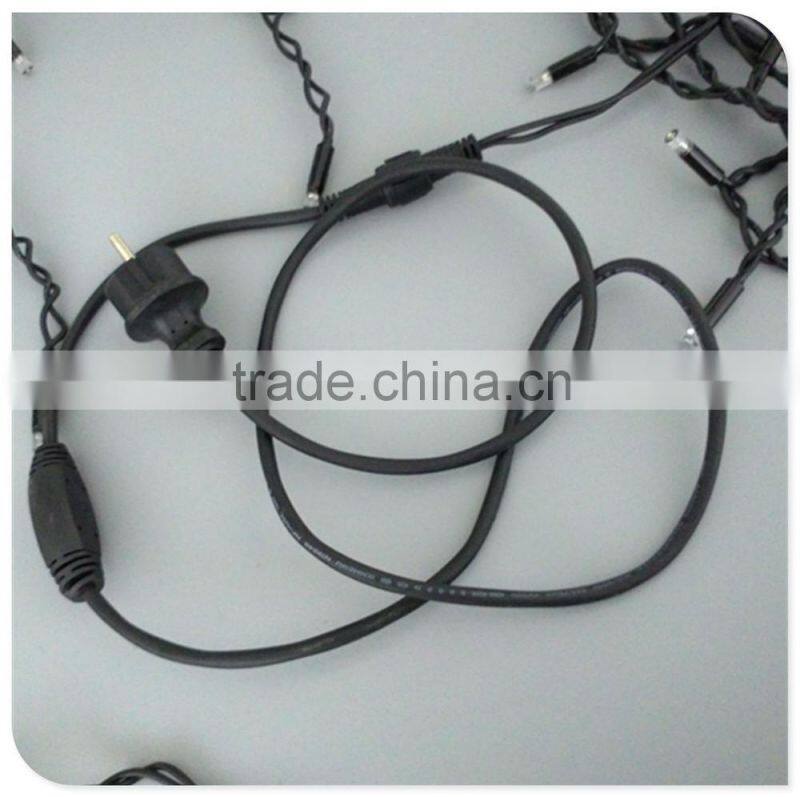 rubber cable led christmas icicle light with end connector