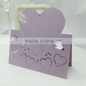 New Arrival Unique Laser Cutting Pink Color Table Name Card for Wedding