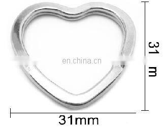 Moderate Price Metal Ring Split Heart Shape Keyring Accessories For Gift Key Chain