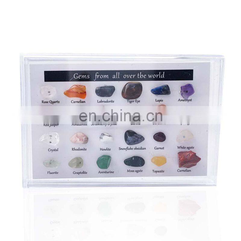 Natural Stone Gemstone Beads Agate Khambhat Rocks And Crystal Specimens Set Natural Mineral Teaching Specimen In Gift Box