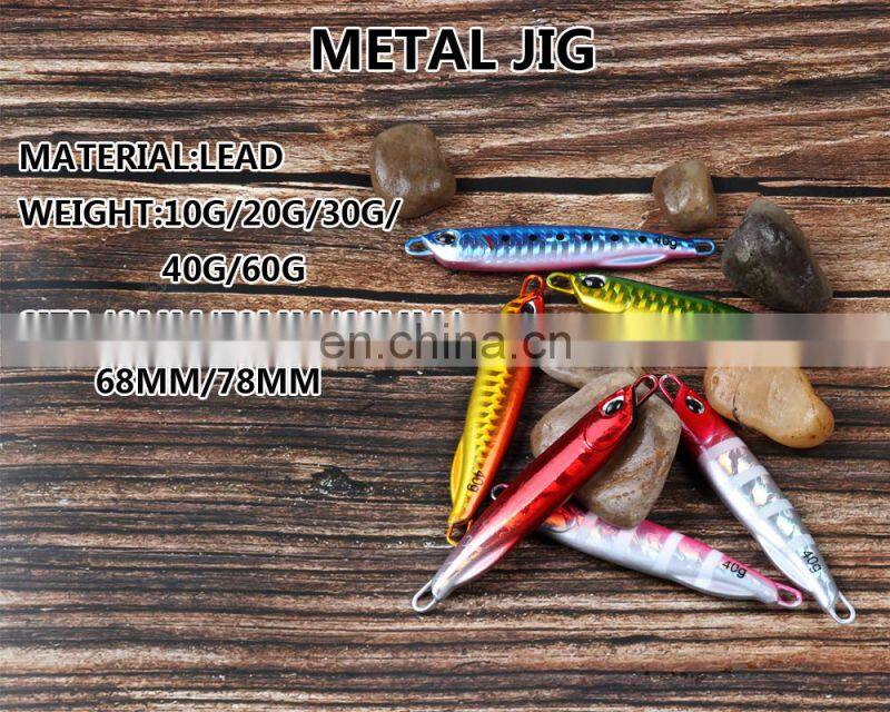 JOHNCOO 10G/20G/30G/40G/60G Sinking Saltwater Long Casting Variable Depth Metal Lure Jigging Lures