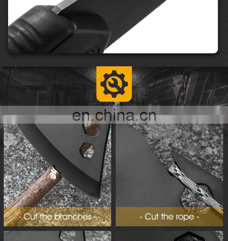 All black innovative multi-functional axe outdoor camping survival tool Axe hammer rubber handle anti-skid