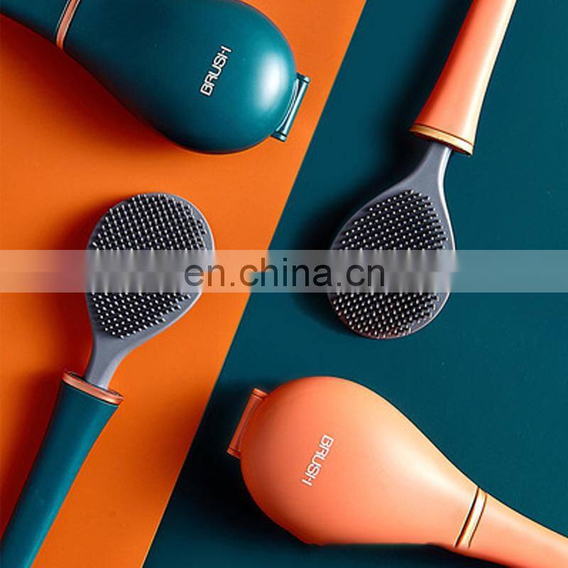 Silicone Toilet Brushes With Holder Set Wall-Mounted Long Handled Toilet Cleaning Brush Modern Hygienic Bathroom Accessories