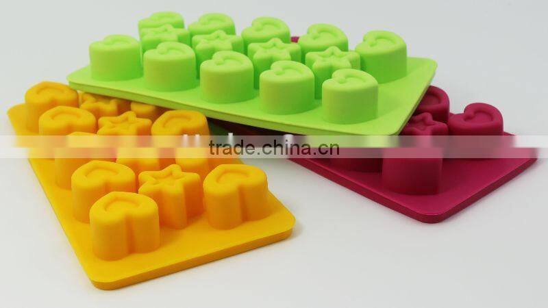 Star and heart shaped ice cube cool