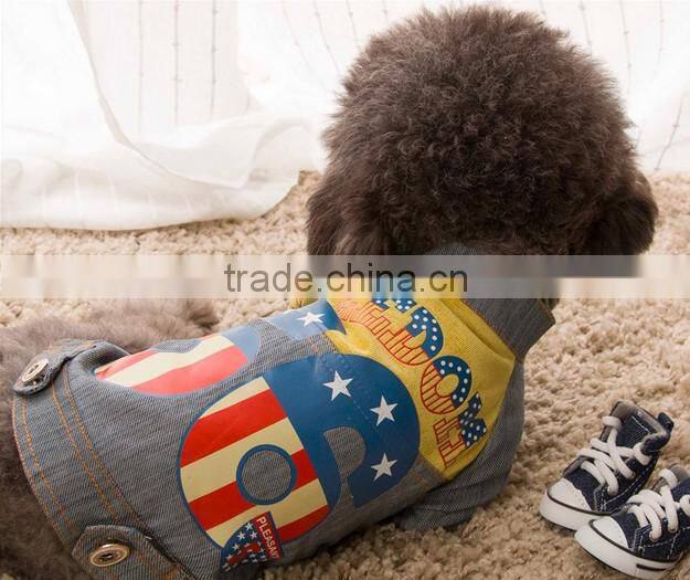cowboy mix color dog outfits pet dog clothes for Teddy