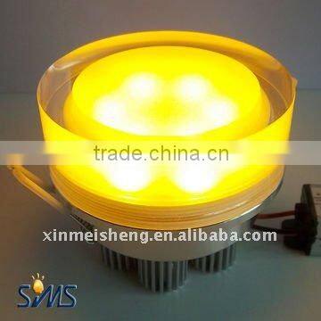 Round ABS external electrical source yellow led panel down light 6w