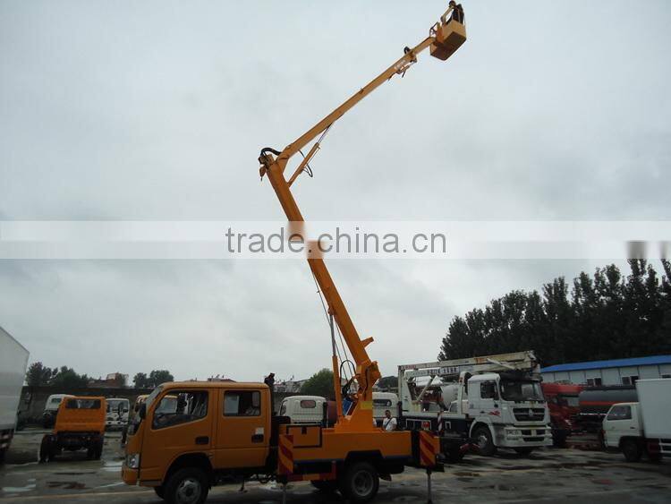 2014 Good Price Dongfeng crew cab 14M truck mounted hydraulic lifting platform