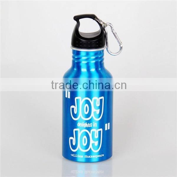 Aluminum bottle empty 450ml volumes long flask water bottle